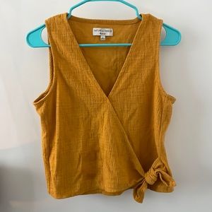 Madewell Texture&Thread Yellow Sleeveless Wrap
